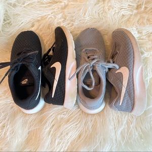 NIKE Tanjun lot 2 kids sneakers grey black 11 12
